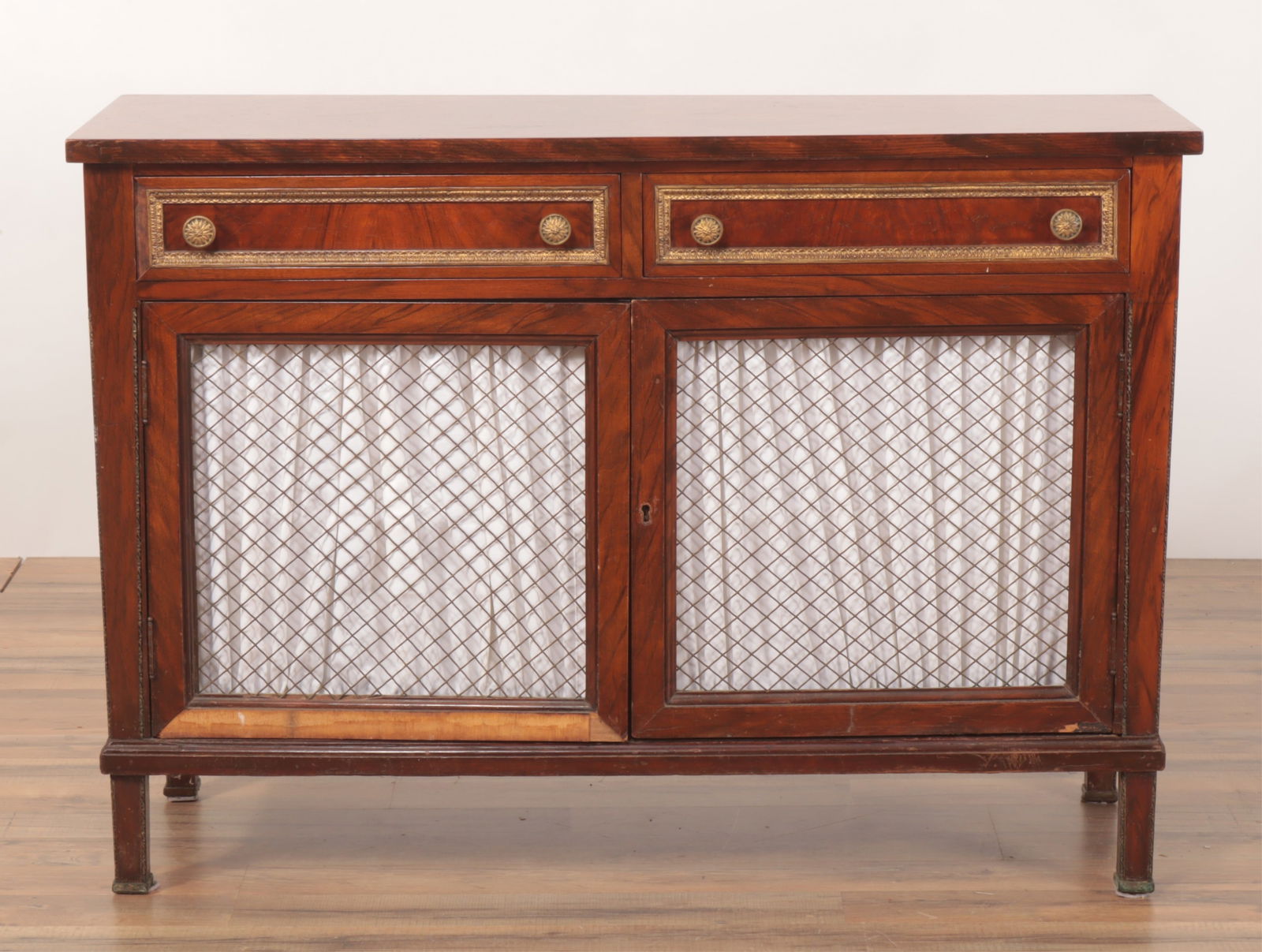 Regency Style Brass Mounted Walnut Cabinet (1 of 9)