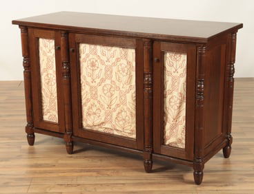 English Baroque Style Oak Cabinet