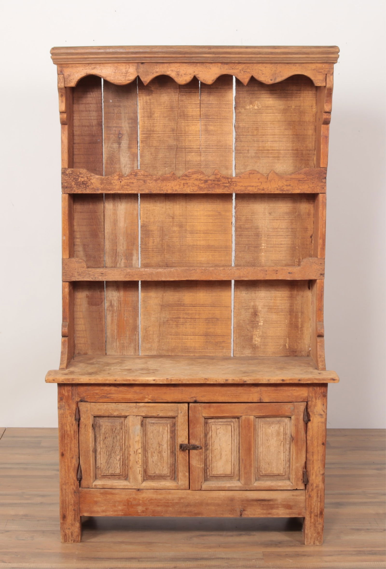 English Pine Stepback Cupboard (1 of 7)