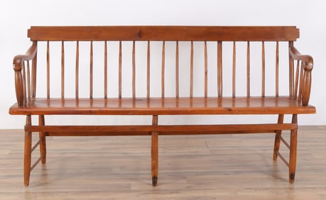 Country Pine Deacon's Bench, 19th/20th C.