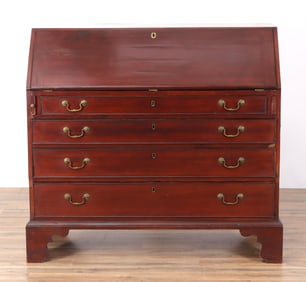 Chippendale Mahogany Slant Front Bureau, 18th C.