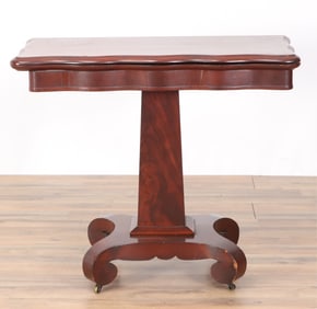 American Classical Mahogany Games Table, 19th C