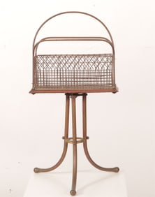 19th C Music Magazine Rack Stamped MALL BM