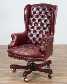 Paoli Furniture - Leather Tufted Desk Chair