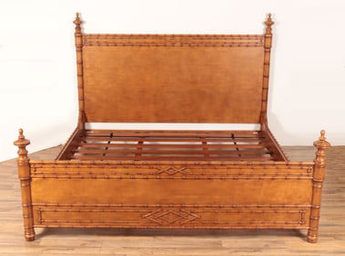 Bunny Williams Faux Bamboo Maple King Bed