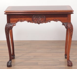 Chippendale Style Inlaid Games Table