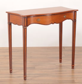 Maitland Smith Brass Mounted Inlaid Satinwood Cons