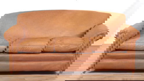 Contemporary Horsehair Upholstered Sofa