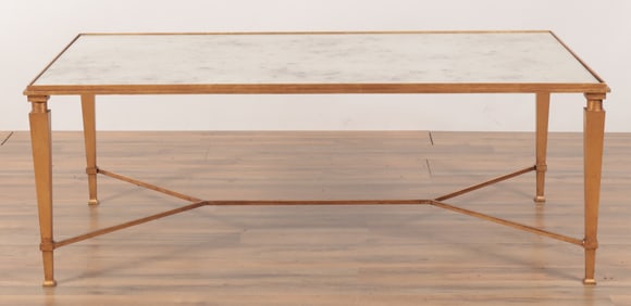 Bagues Style Gilt Metal Coffee Table