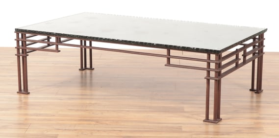 Art Deco Style Rusted Iron Coffee Table