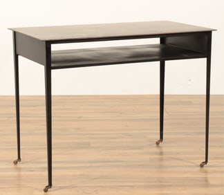 Industrial Patinated Metal Side Table