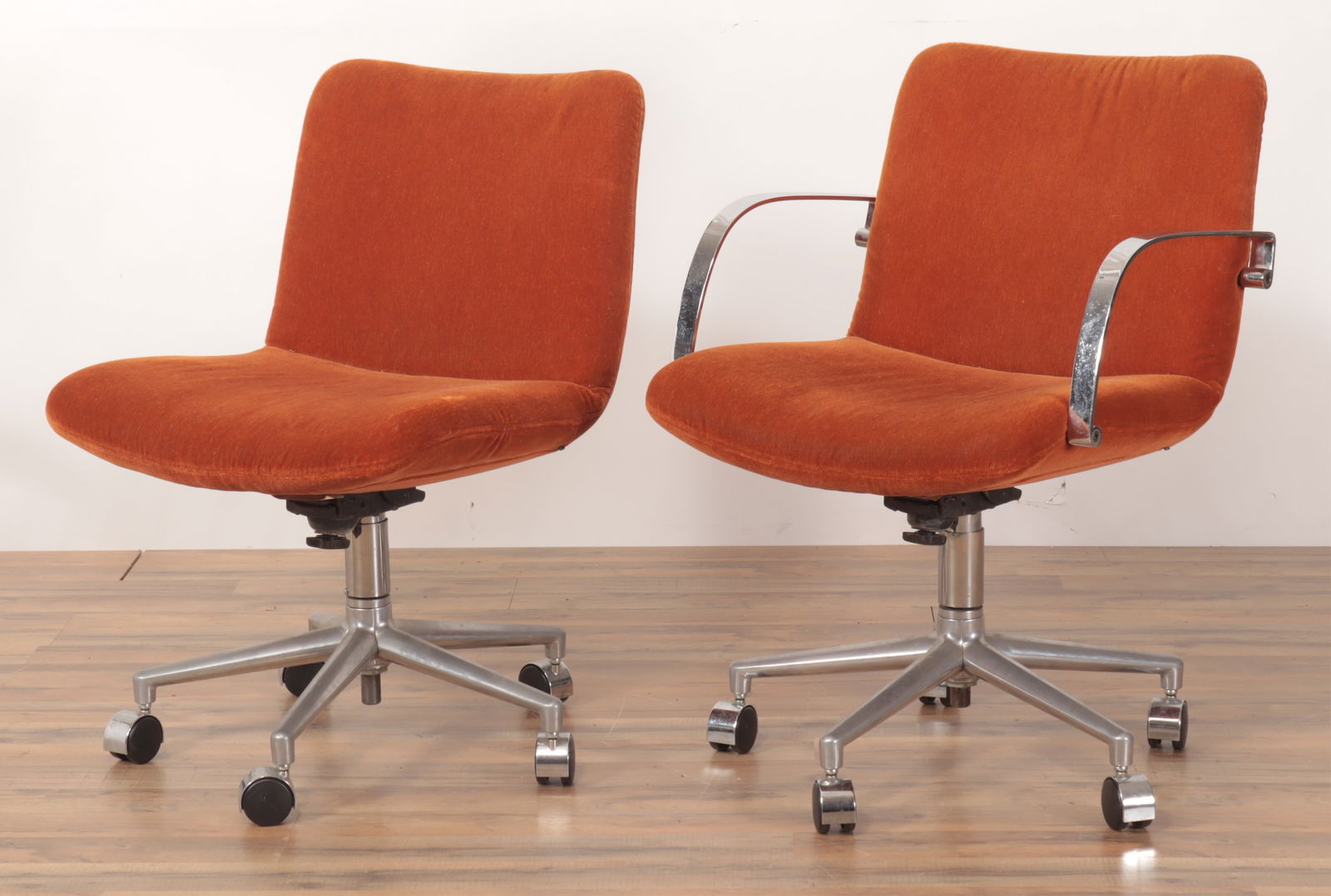 Two Harvey Probber Chrome & Metal Desk Chairs (1 of 8)