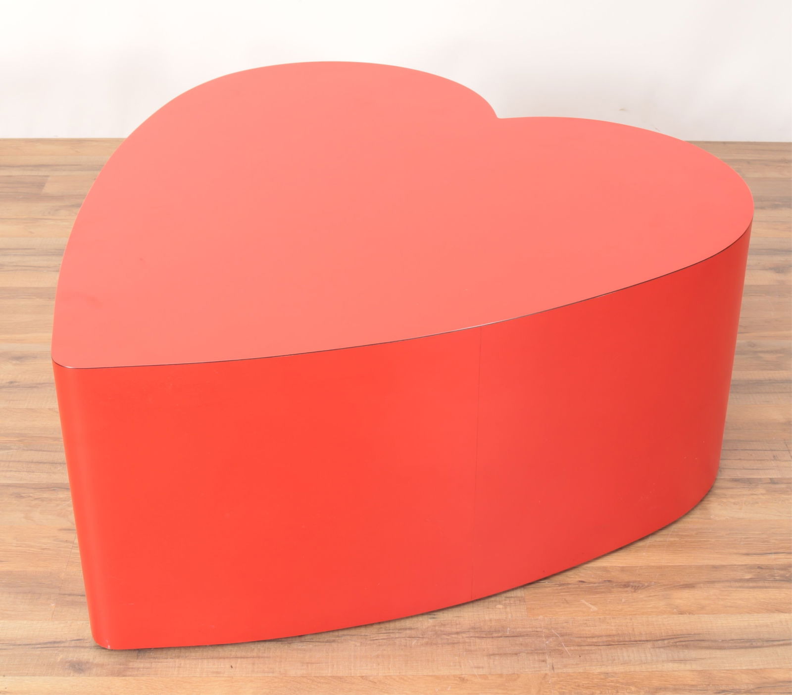 Custom Red Formica Heart Shaped Coffee Table (1 of 5)