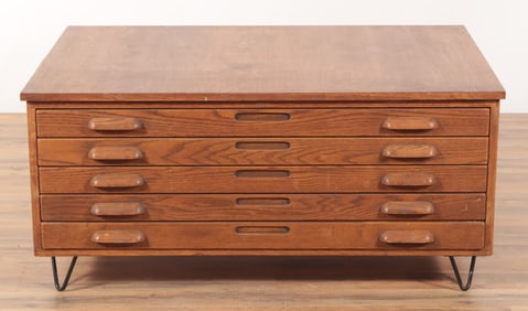 Industrial Artifacts Vintage Wooden Flat File