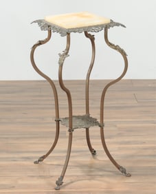 Bradley & Hubbard Style Onyx & Brass Plant Stand