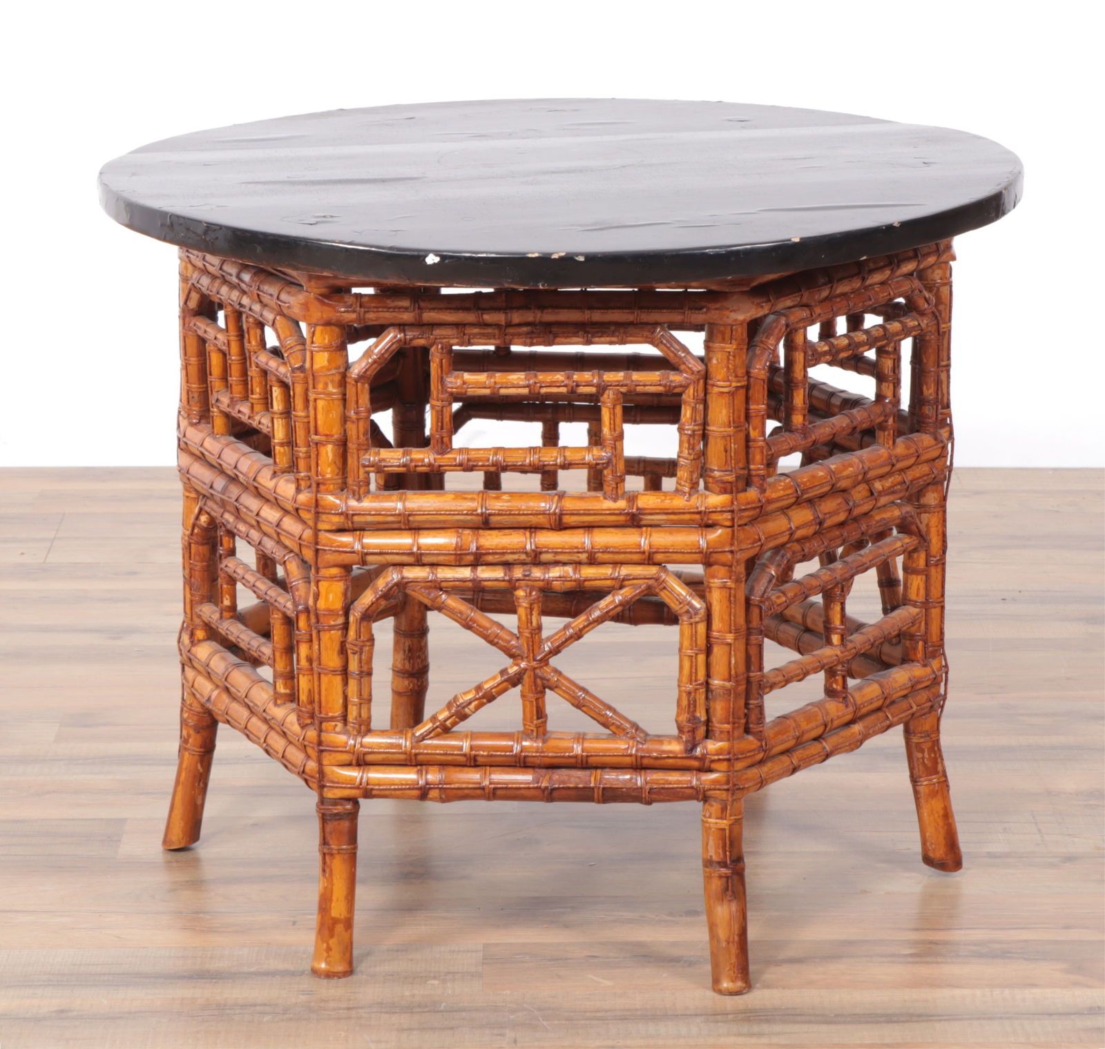 Brighton Pavillion Style Bamboo Side Table (1 of 4)