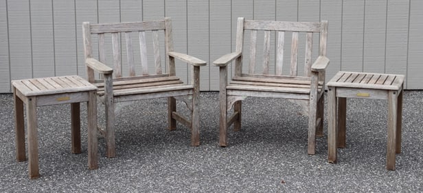 Pair Smith & Hawkins Armchairs, Kingsley Tables