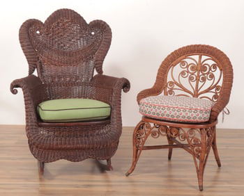 Wicker Armchair & Reading Chair
