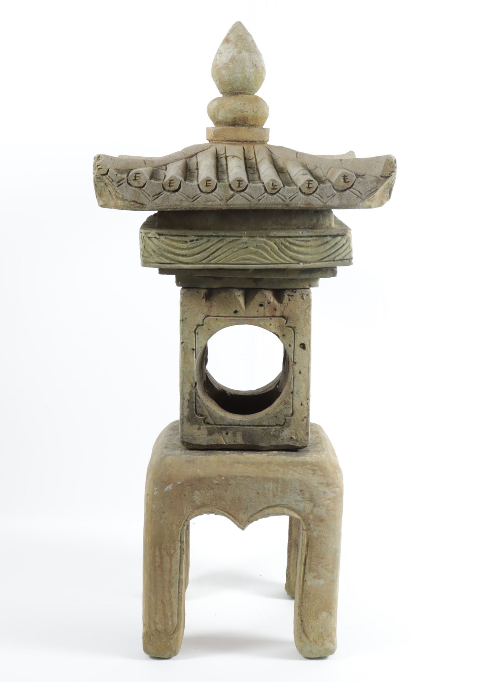 Chinese Style Cast Cement Pagoda Lantern (1 of 3)