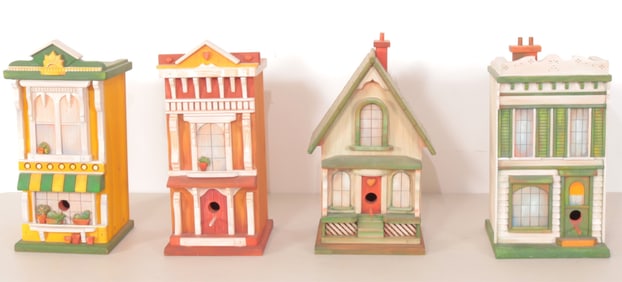 Modern Painted Birdhouses
