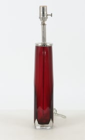 Carl Fagerlund for Orrefors Red Table Lamp