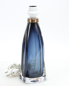 Carl Fagerlund for Orrefors Sapphire Blue Lamp