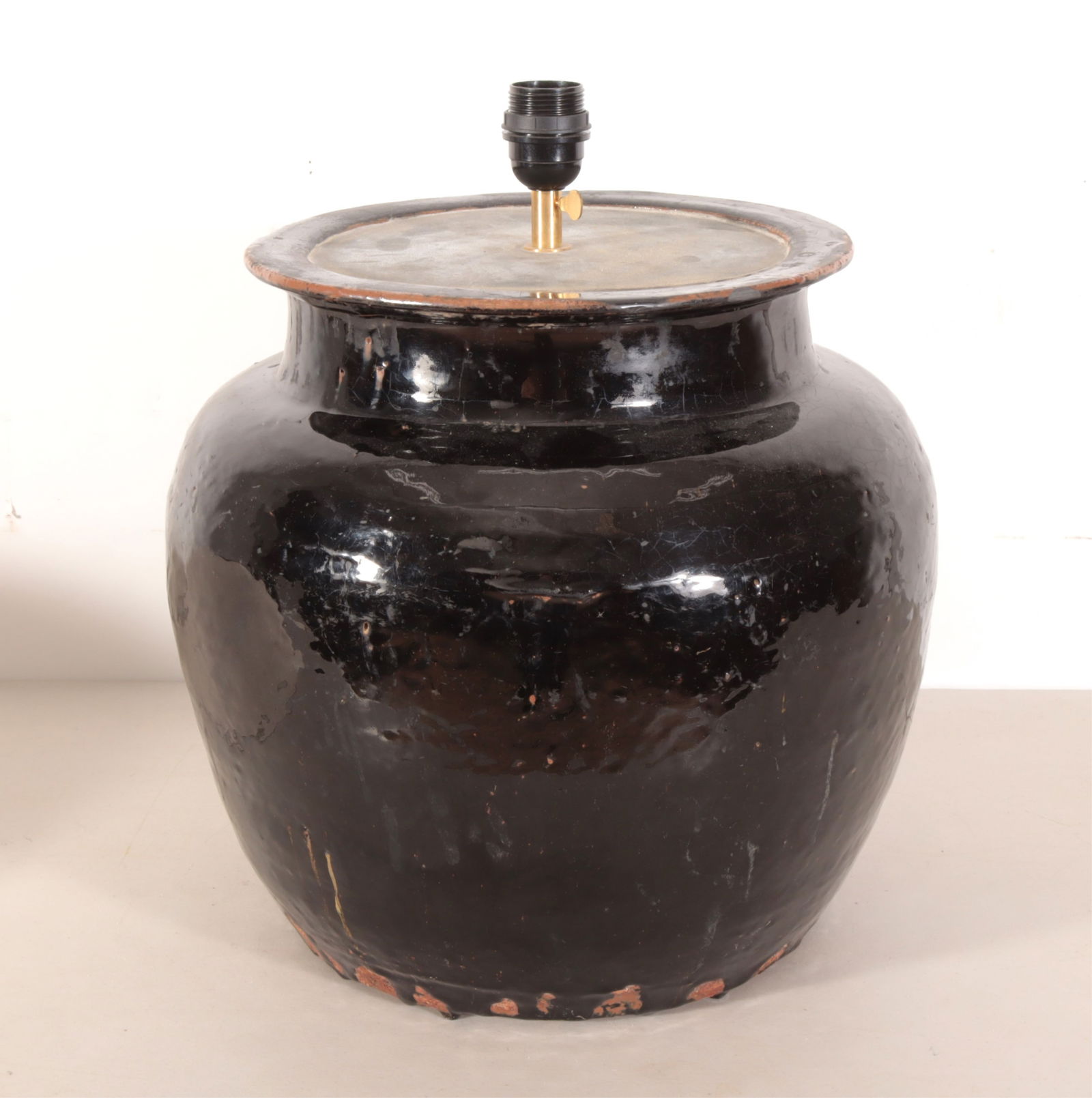 Large Earthenware Table Lamp (1 of 7)