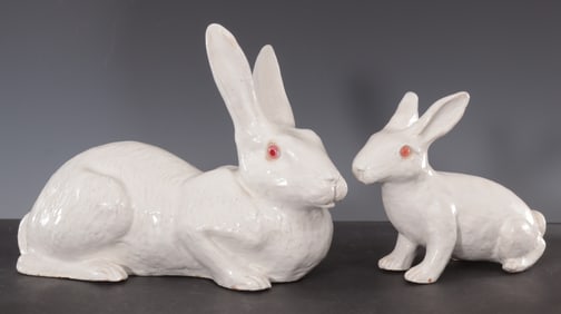 Bavent French Majolica Rabbits