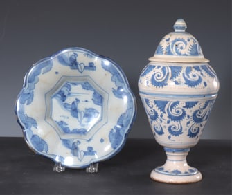 Delft Blue & White Pottery, Late 17th C
