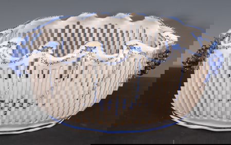 Faience Lattice Basket Bowl