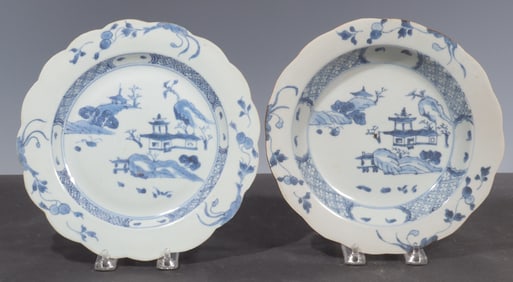 Two Qing Chinese Export Nanking Cargo Dishes
