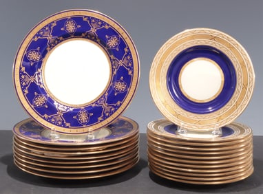 21 Pcs. Tiffany for Minton Cobalt Plates