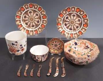 Group of English Porcelain Table Articles