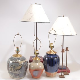 Contemporary Studio Pottery Lamps