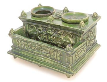 Green Glazed German Standish