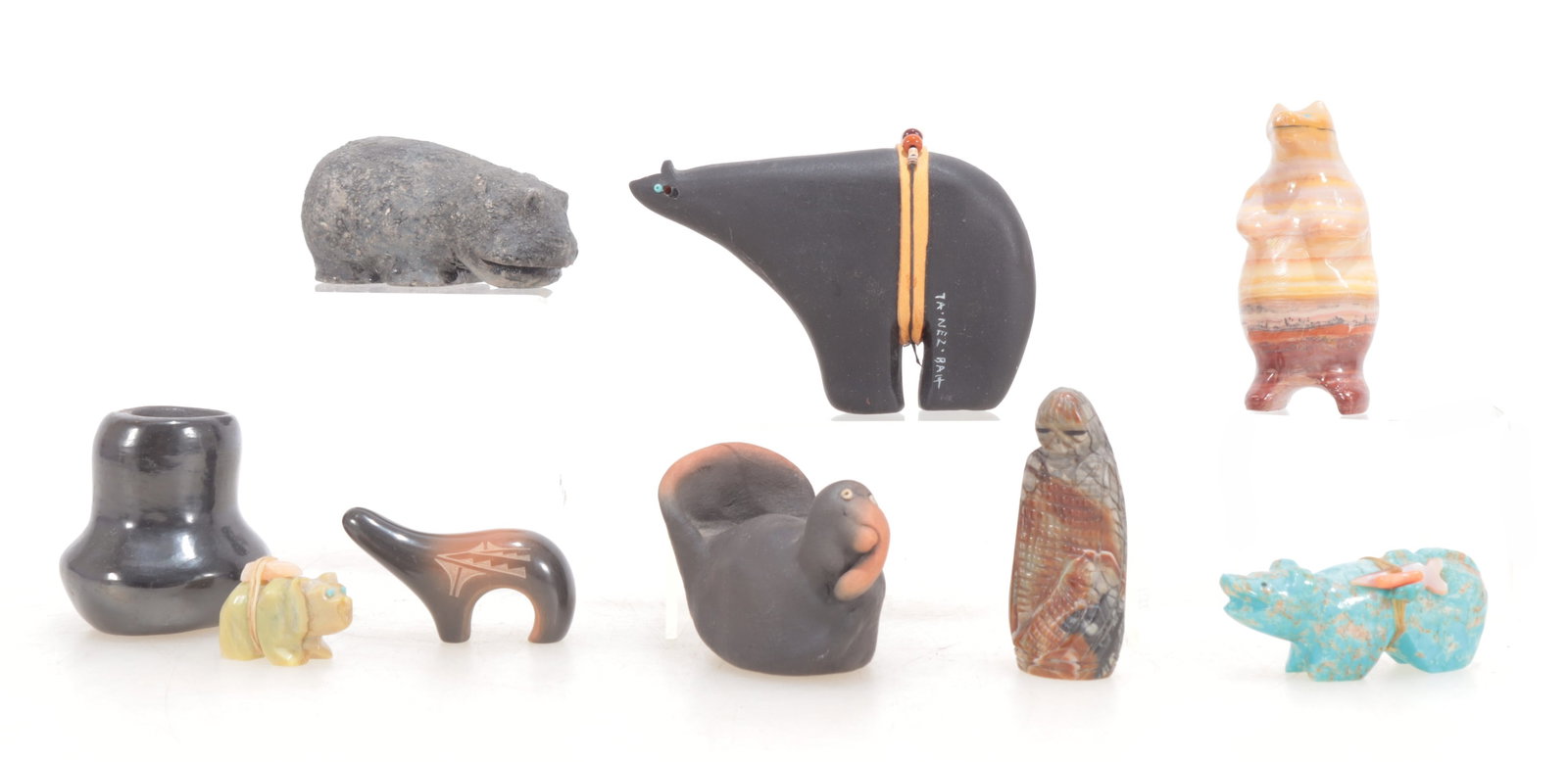Nine Hardstone & Ceramic Animal Figures, Objects (1 of 6)
