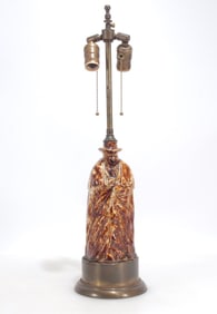 Bennington Pottery Figural Lamp 19th C