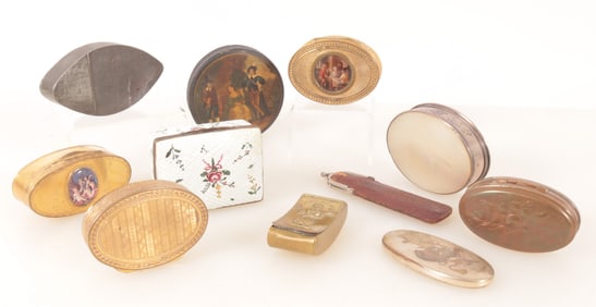 Group of 10 Miniature Boxes