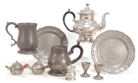 Assorted 10 Pewter Articles