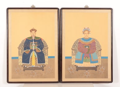 Two Chinese Ancestral Portraits