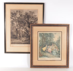 Two Idyllic British Prints, 18th C