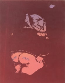 Charles Bragg - Love Hate, Color Lithograph