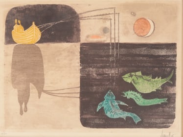 Lars Bo - Boats & Fishes, Color Litho