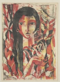 Han Snel - Wanita - Woodcut