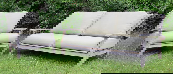 Teakwood Settee & Armchair