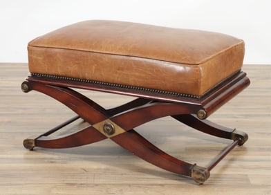 Empire Style Mahogany Curule Bench