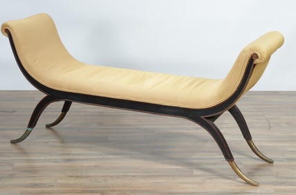 French Empire Ebonized Bench