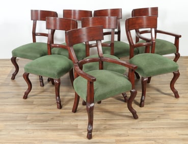 Eight Regency Style Mahogany Dining Chairs