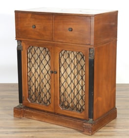 Regency Style Brass Mounted Mahogany Cabinet