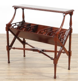 Regency Style Mahogany Magazine Rack/Side Table